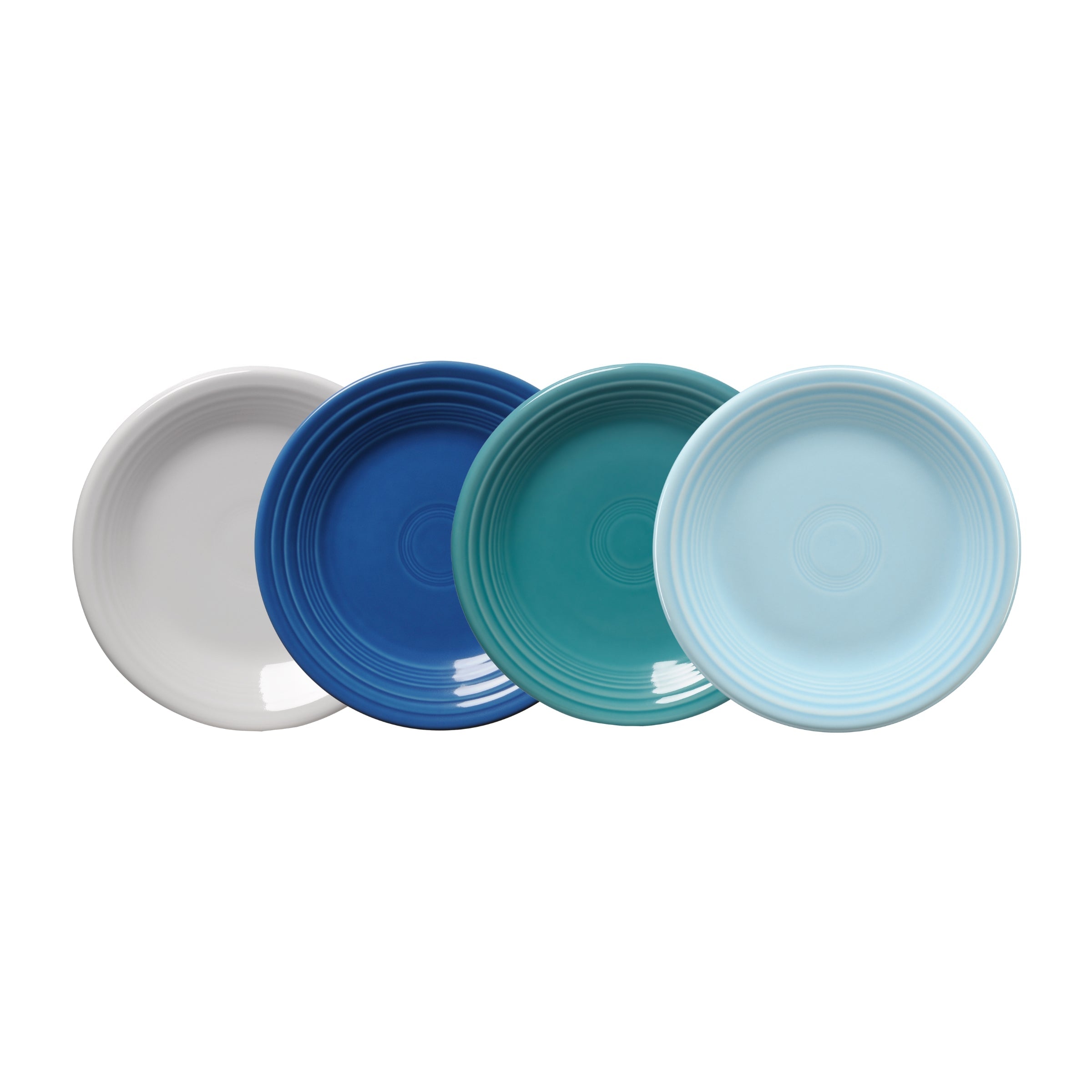 Fiesta Dinnerware - Mixed Coastal Blues Classic Rim 7 1/4 Inch Salad Plate, Set of 4