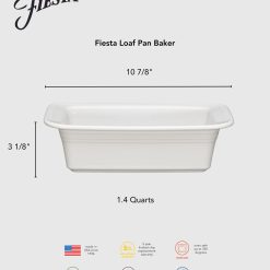 Alternative view of Fiesta Dinnerware - Fiesta Linen 10 3/4 Inch x 5 3/4 Inch Loaf Pan Baker 1.4 Quarts