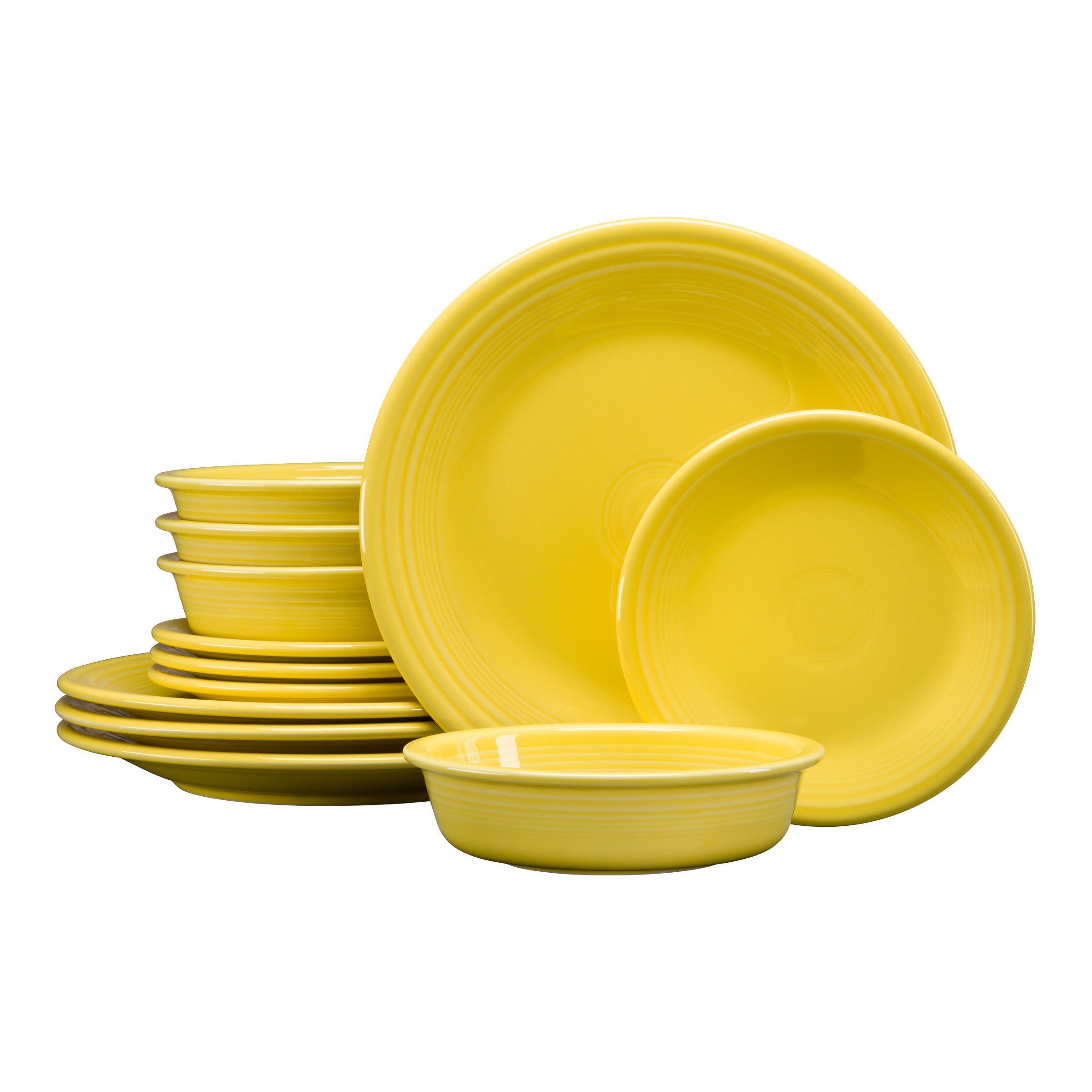 Fiesta Dinnerware - New Retired Classic Rim 12-Piece Dinnerware Set, Service for 4 - Image 2