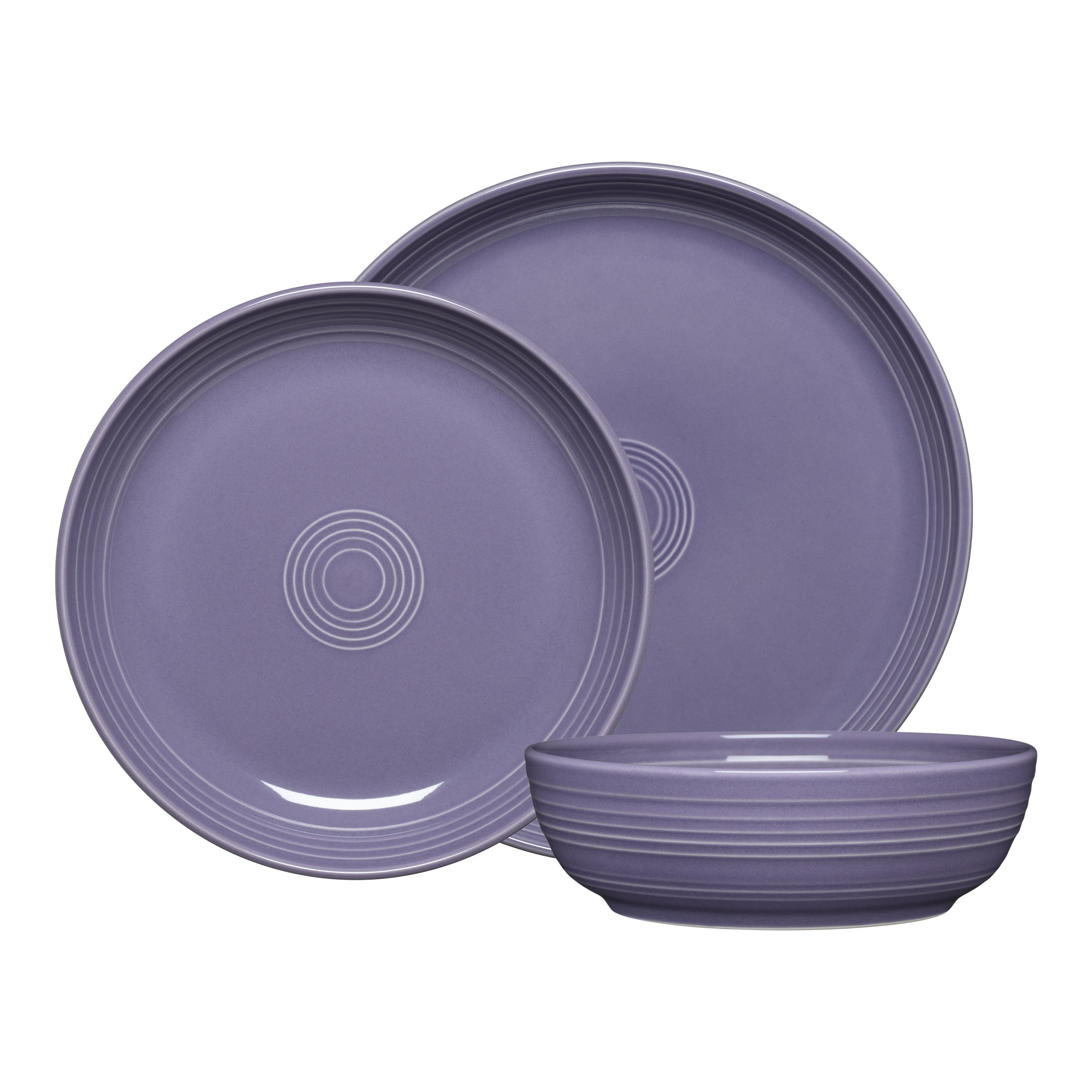 Fiesta Dinnerware - Lavender Coupe Bowl 3-Piece Place Setting